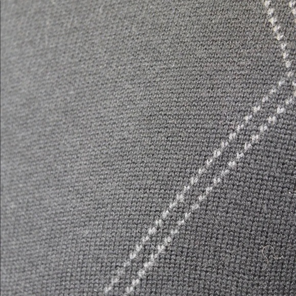 Pierre Cardin Men Sweater Black Argyle Zipper XL 109% Cotton Long Sleeve - Picture 3 of 16